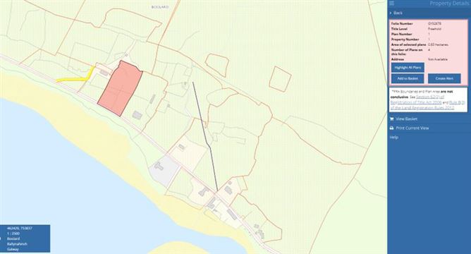 Circa 2.05 acres of ground at Boolard, Claddaghduff Road, Clifden, Galway