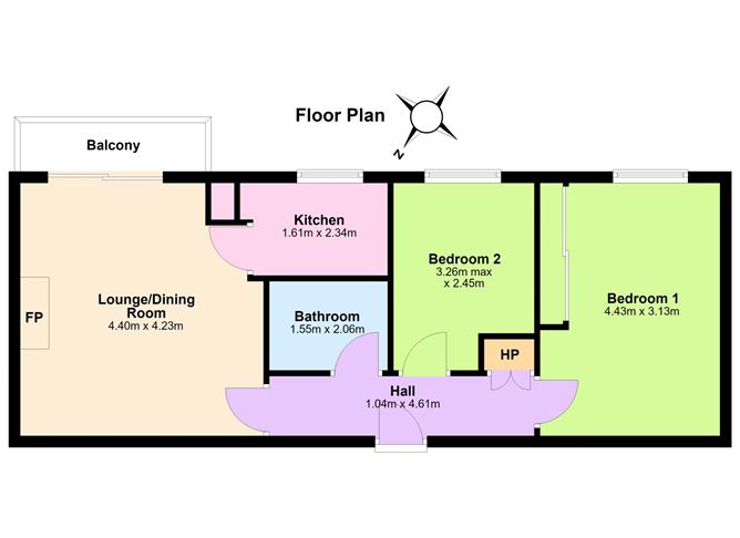 Floor plan — 19 Rathgar Court, 19-20 Rathgar Road, Rathgar, Dublin 6