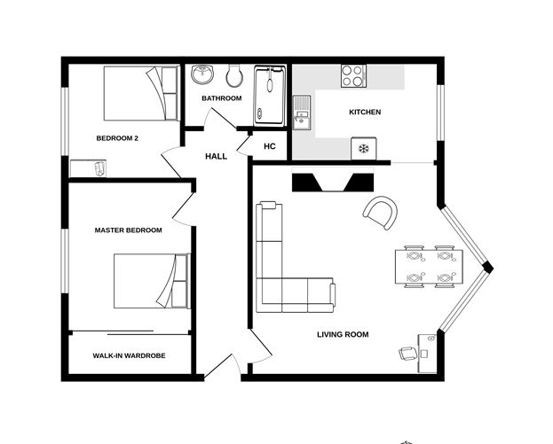 Floor plan — Apt 2, 14 Heytesbury Street, Portobello, Dublin 8