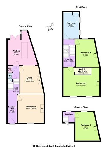Floor plan — 34 Chelmsford Road, Ranelagh, Dublin 6