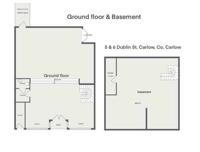 (former Hanley's House For Men), 5/6 Dublin Street, Carlow