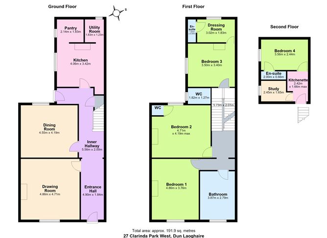 Floor plan — 27 Clarinda Park West, Dun Laoghaire, Co. Dublin