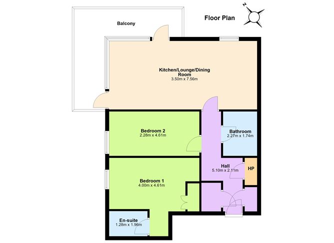 Floor plan — Apartment 62, Brabazon Hall, Cork Street, Dublin 8, Dublin