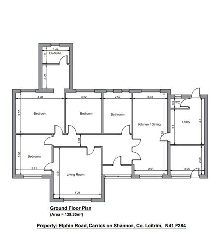 Floor plan — 'Lorica', Elphin Rd, Mullaghmore, Carrick-On-Shannon, Co. Roscommon