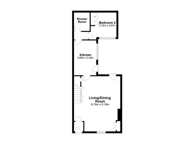 Floor plan — 3 Emerald Cottages, Off Grand Canal Street, Dublin 4