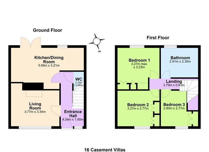 Floor plan — 16 Casement Villas, Dun Laoghaire, Co. Dublin