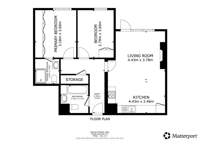 Floor plan — 161 The Oval, Block O, Tullyvale, Dublin 18