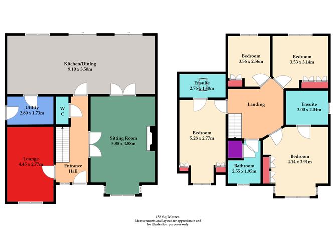 Floor plan — 166 The Vale, Alderbrook, Ashbourne, Co. Meath