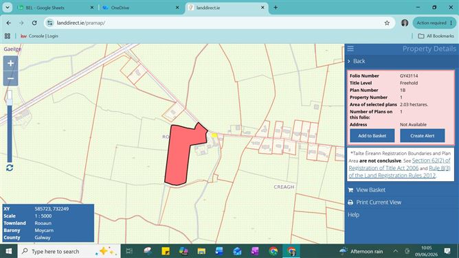 10 Acres, Rooaun, Creagh, Ballinasloe, Galway