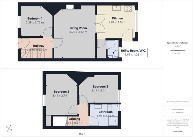 Floor plan — 17 Geraldine Road, Athy, County Kildare