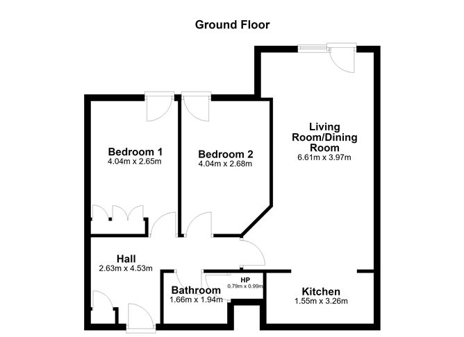 Floor plan — Apartment 2, The Wellington, Riverpark Apartments, Coyningham Road, Islandbridge, Dublin 8
