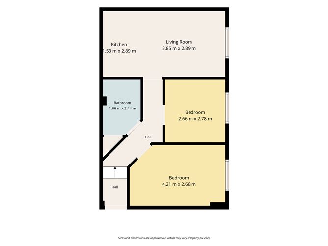 Floor plan — Apt 4, 1-2 Henrietta Street, Dublin 1