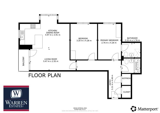 Floor plan — 15 Valley Park Apartments, Clonattin, Gorey, Wexford