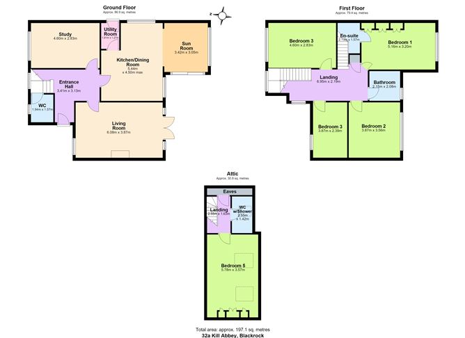 Floor plan — Oakwood, 32A Kill Abbey, Blackrock, Co. Dublin