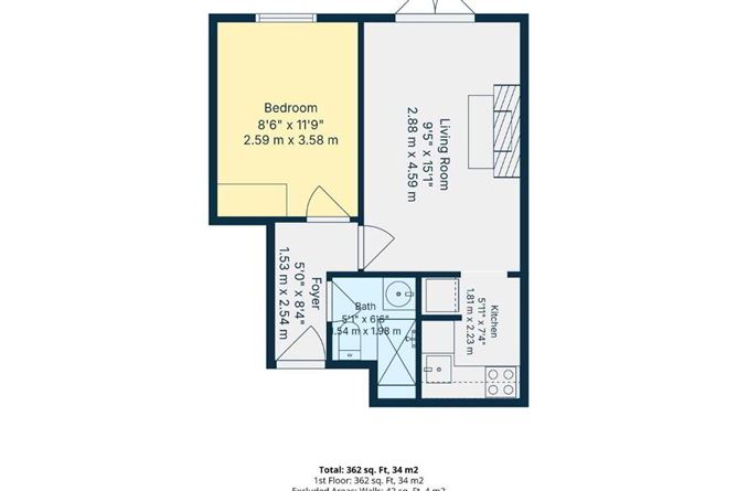 Floor plan — Apartment 52 Gandon Close, 6w, Harold's Cross, Dublin 6, D6wn996