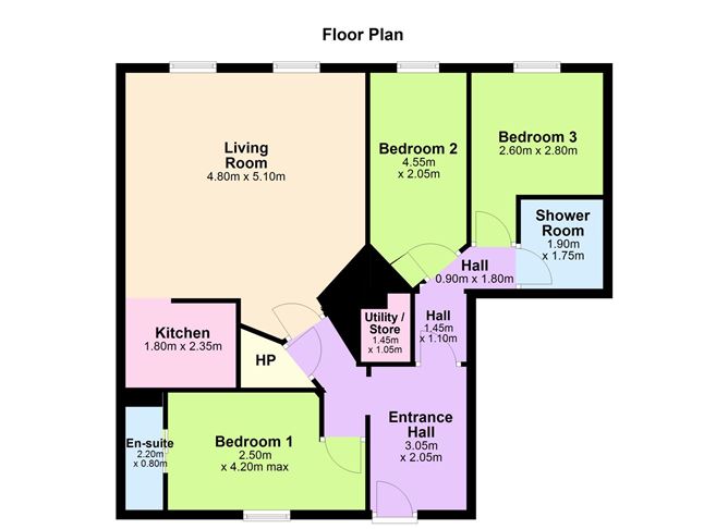 Floor plan — Apt 8 Ardee Court, Ardee Street, Dublin 8