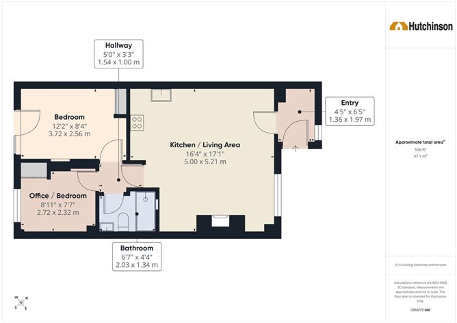 Floor plan — Apartment 34A, Adephi Quay, Waterford, Co. Waterford