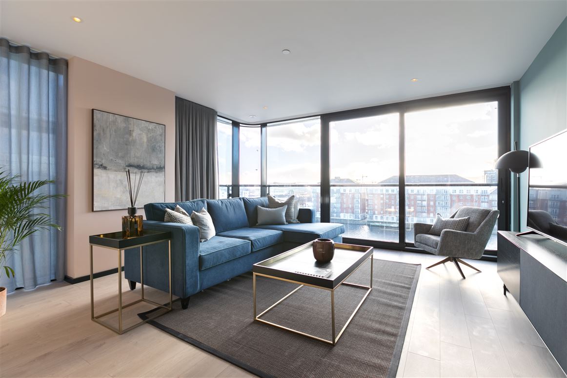 Water Facing Two bedroom apartment @ Opus, 6 Hanover Quay, Grand Canal Dk, Dublin 2