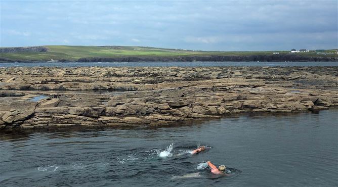 In The Sea At Kilkee, Kilkee,  Clare, Ireland 