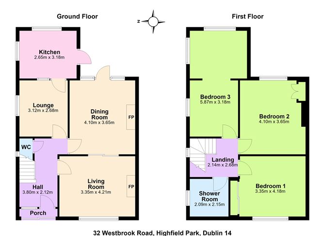 Floor plan — 32 Westbrook Road, Highfield Park, Dundrum, Dublin 14