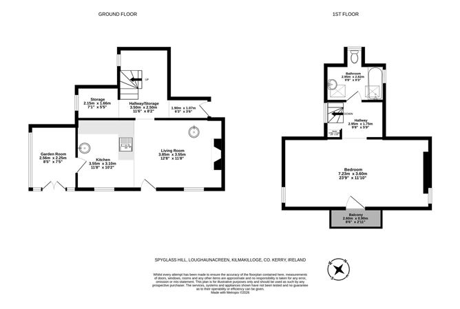 Floor plan — Spyglass Hill, Loughaunacreen, Kilmakillouge, Lauragh - Kenmare, Co. Kerry