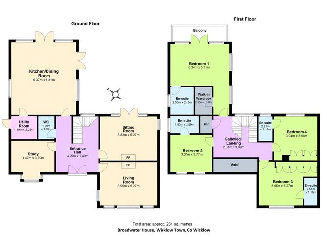 Floor plan — Broadwater House, Greenhill Road, Wicklow Town, Co. Wicklow