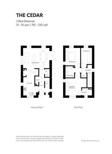 Floor plan — The Cedar, Corballis View, Donabate, Dublin
