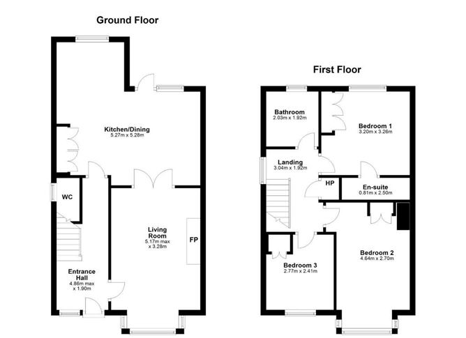 Floor plan — 15 Elm Drive, Navan, Meath