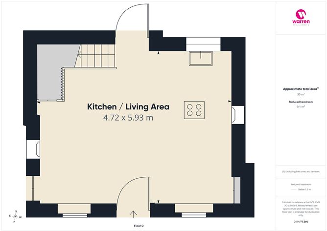 Floor plan — The Forge Masters Cottage, Hatchery Lane, Inistioge, Kilkenny