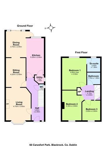 Floor plan — 60 Carysfort Park, Blackrock, Co. Dublin