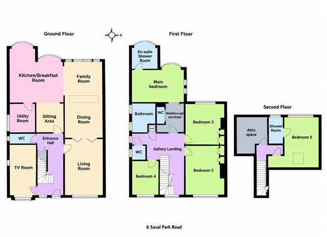 Floor plan — 6 Saval Park Road, Dalkey, Co. Dublin