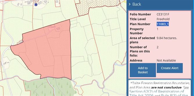 Land In Cree, Folio CE3131F, Kilrush, Co. Clare