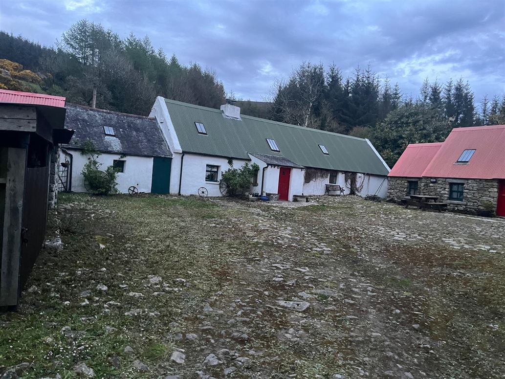 Kelshabeg Lot 1 2 stone cottages, Lot 2 C.21 acres Mature forestry, Kiltegan, Wicklow