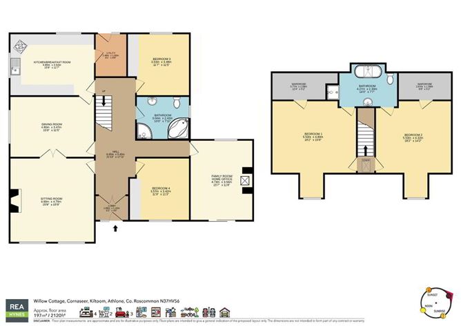 Floor plan — Willow Cottage, Cornaseer, Kiltoom, Athlone, Roscommon