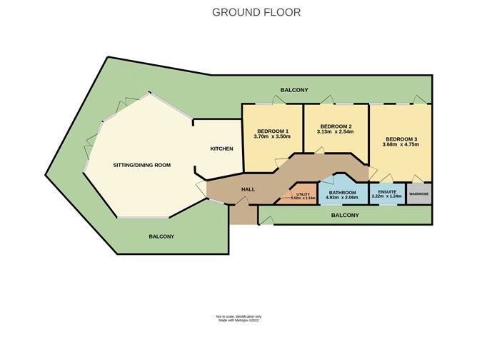 Floor plan — The Penthouse, 10 Grove Village, Grove Road, Rathmines