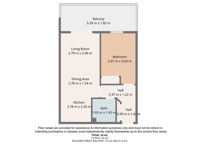 Floor plan — Apartment 4, ASTON ABBEY, Aston Quay, Temple Bar, Dublin 2