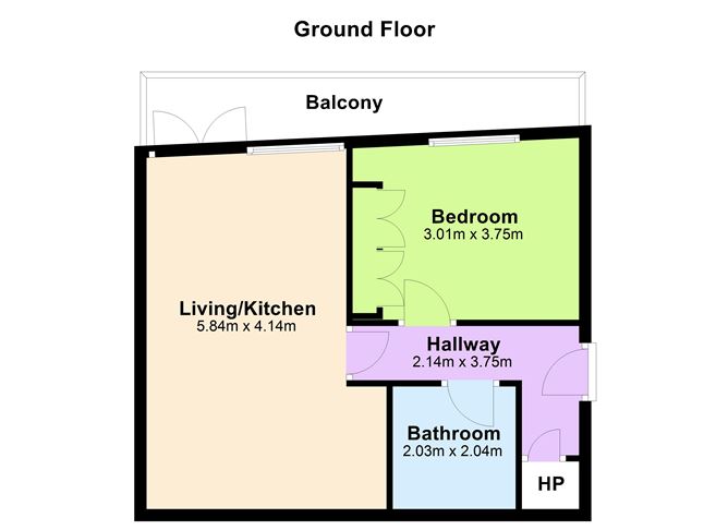 Floor plan — 1 Saul's Court, Cows Lane, Templebar