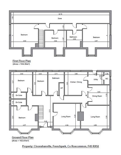 Floor plan — Cloonshanville, , Frenchpark, Roscommon