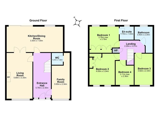 Floor plan — 16 Cabinteely Way, Cabinteely, Dublin 18