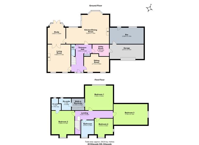 Floor plan — 'Woodview', 20 Kilquade Hill, Kilquade, Wicklow