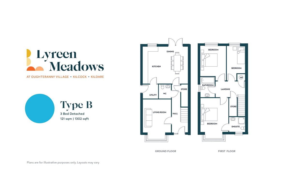 3 Bed Detached House (B), Lyreen Meadows, Oughterany Village, Kilcock