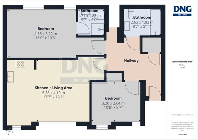 Floor plan — Apt 5, Rossalia House, Woodlawn Road, Killarney, Co. Kerry