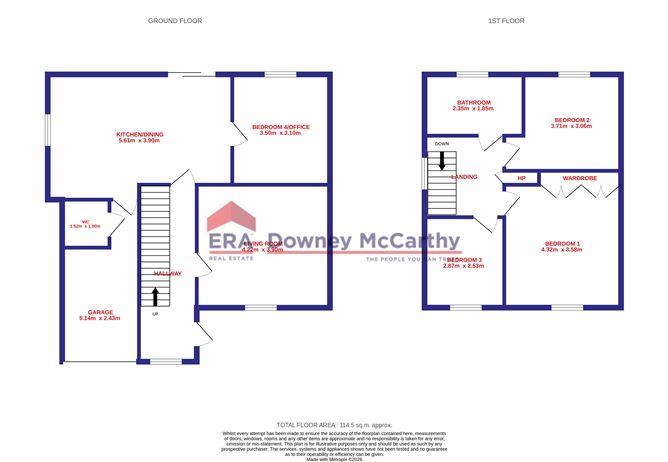 Floor plan — 1 Whitethorn Drive, Station Road, Blarney, Cork City