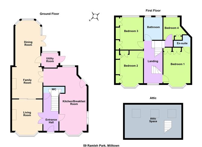 Floor plan — 59 Ramleh Park, Milltown, Dublin 6