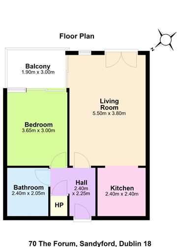 Floor plan — 70 The Forum, Ballymoss Road, Sandyford