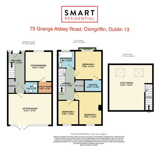 Floor plan — 75 Grange Abbey Road, Grange Abbey, Dublin 13, Co. Dublin