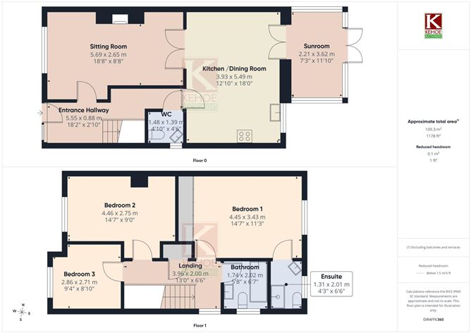 Floor plan — 45 Barrowvale, Graiguecullen, Carlow, County Laois