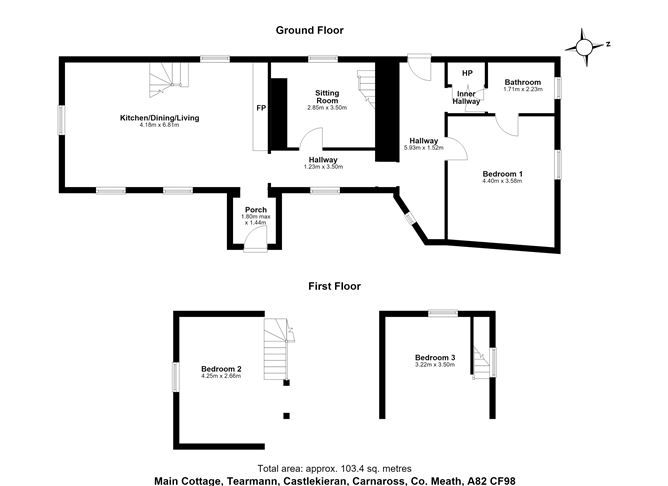 Floor plan — Tearmann, Castlekieran, Carnaross, Co. Meath