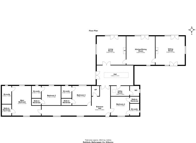 Floor plan — Rathkyle, Byrnesgrove, Ballyragget, Co. Kilkenny