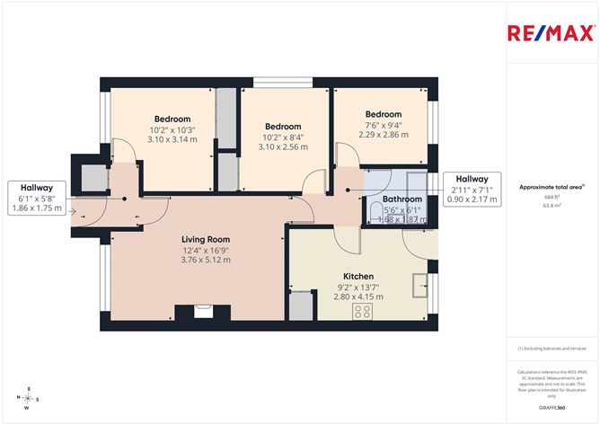Floor plan — 7 Kenure Court, Powerscourt, Waterford City, Waterford
